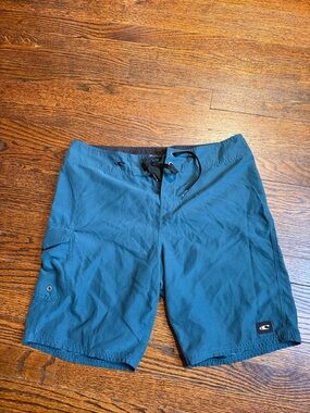 O'Neill Men's Teal Blue Board Shorts with Drawstring